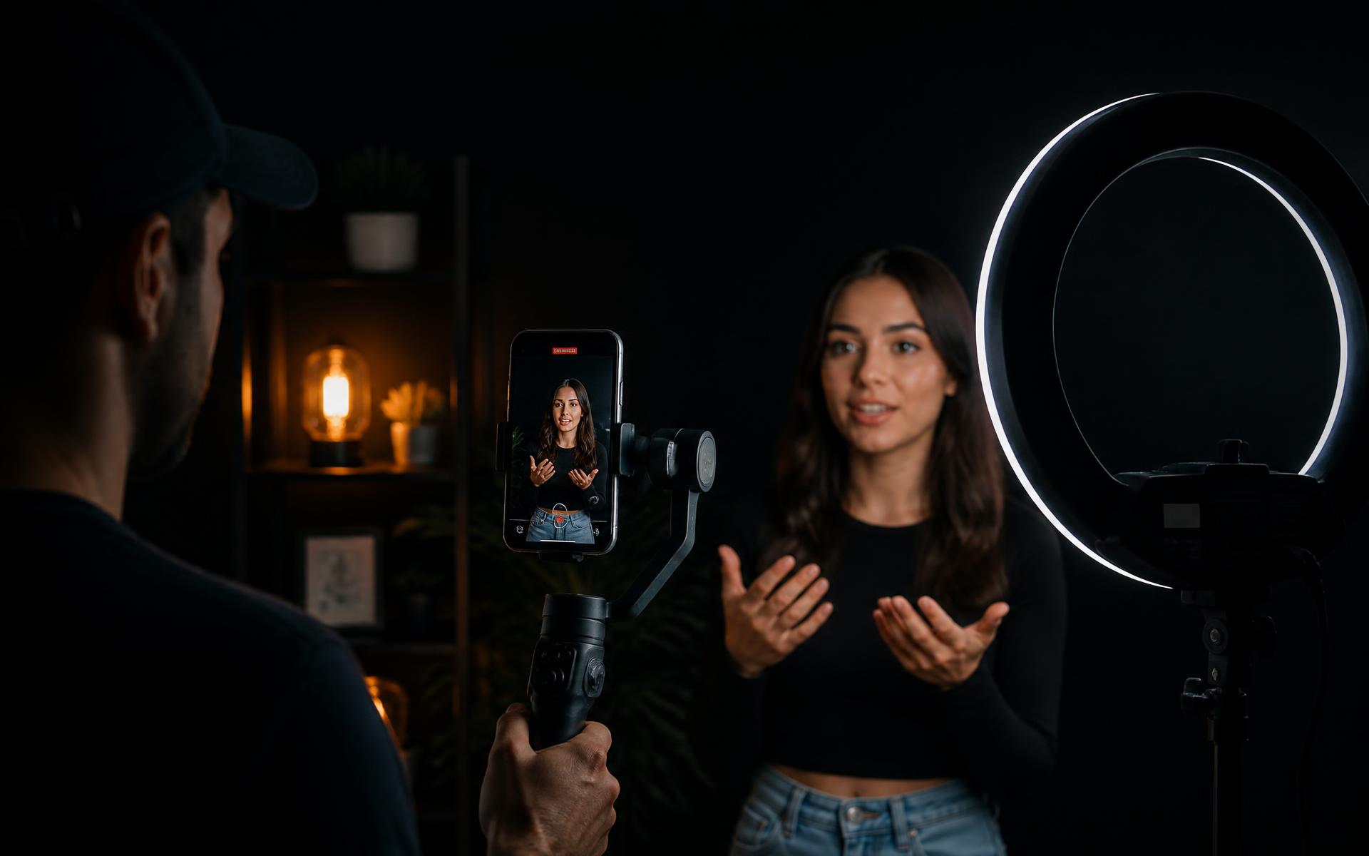 Deep Focus stáb short form videót forgat a stúdióban